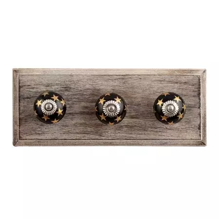 Gold Star Ceramic Wooden Hooks